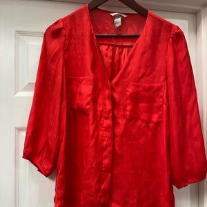 H&M red blouse